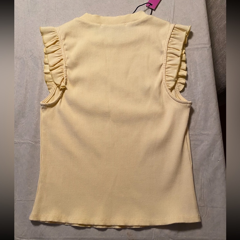 Jac Parker Womens  Bonnie Top, yellow NWT M - Picture 4 of 9